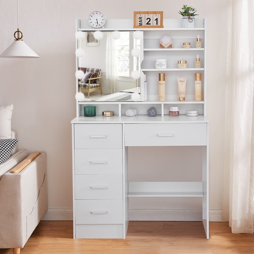 Modern vanity makeup desk with - vanity,