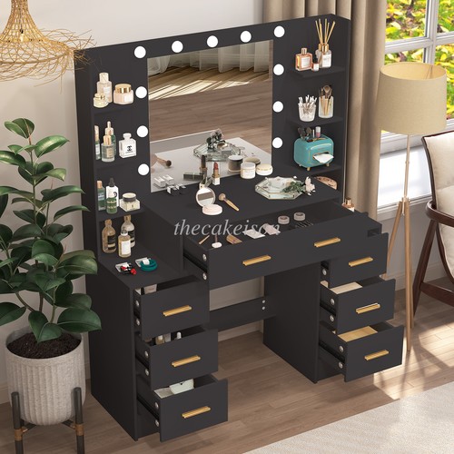 Black dressing table makeup - black,