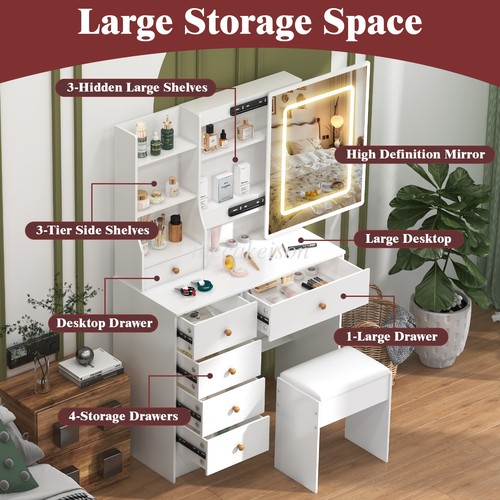 Drawer large makeup vanity - drawer,