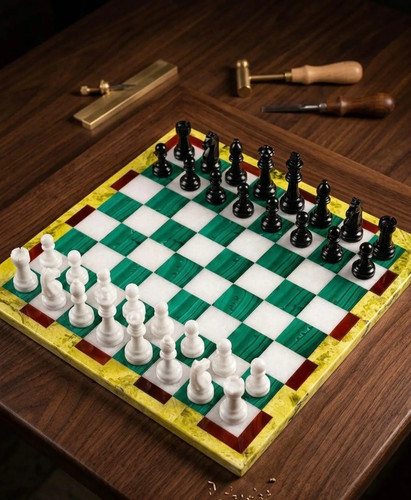 Handcrafted marble chess set - handcrafted,
