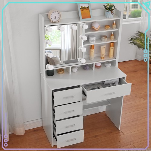 Vanity makeup desk with - vanity,